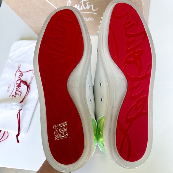 Christian Louboutin Men's VarsiJunior Spikes 2 Leather Low-Top Sneakers - Picture 8 of 11